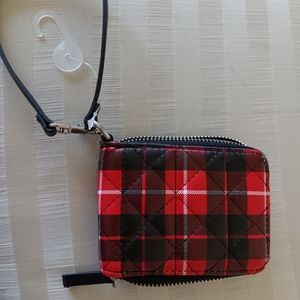 Red♥️ plaid wristlet